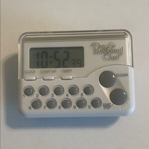 Pampered Chef Gray Digital Kitchen Timer